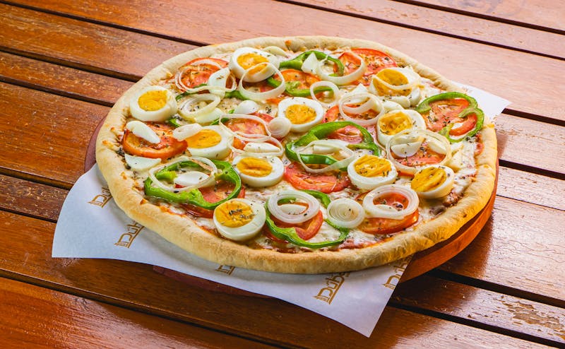Garden Veggie pizza with fresh seasonal vegetables